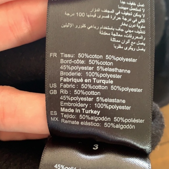 Sandro Paris “Play With Your Heart” Hoodie Black Spellout Graphic Embroidered - Picture 16 of 16